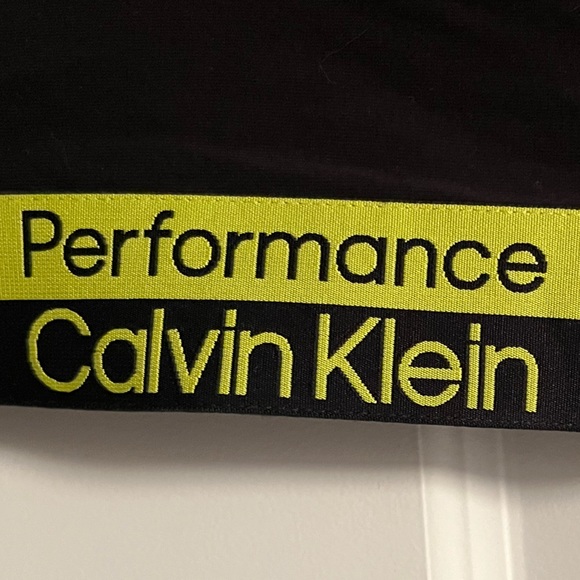 CALVIN KLEIN Performance Activewear Legging / Yoga Pant (Black and Yellow) - Picture 2 of 4